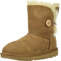 Bottes UGG K Bailey Button II Enfant Mouton Souple Naturel